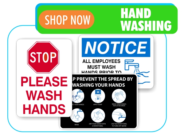 hand washing signs
